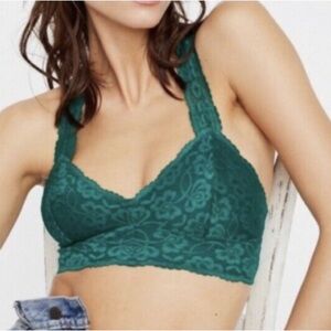 Free People Galloon Lace Racerback Bra Green Bralette